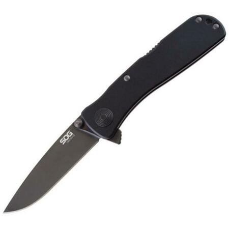 SOG 2.65 in. Straight Edge Twitch II Folding Knife, Black SOG-TWI12-CP